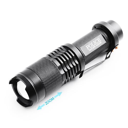 Фонарь диодный 1x18650, ЗУ 220/12V зажим/zoom box (1812-T6) Фонарь диодный 1x18650, ЗУ 220/12V зажим/zoom box (1812-T6)