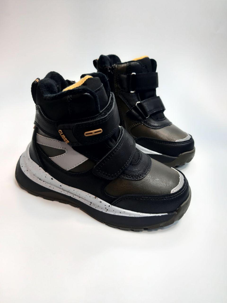 Ботинки зимние Clibee для мальчика р. 32 21,1 см Хаки (607 bl-red)