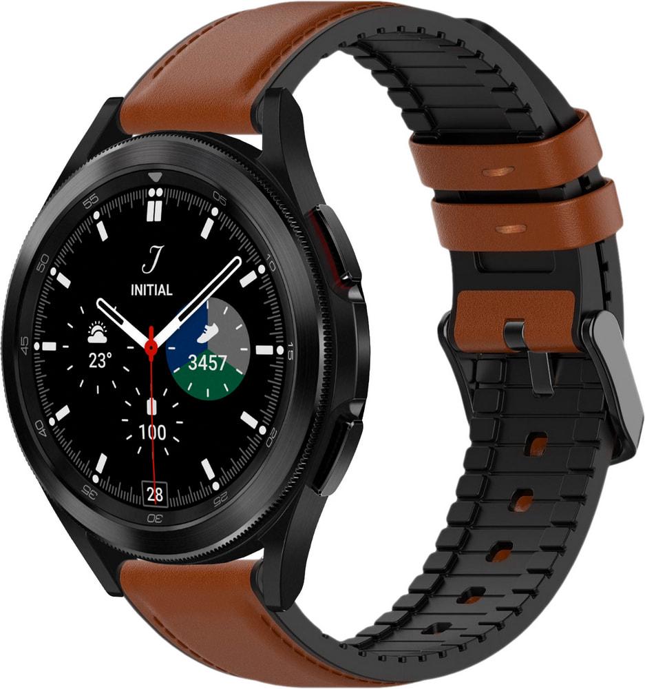 Ремешок кожаный Tamyx для Galaxy Watch 4 Classic 46 мм Brown (31587-30)