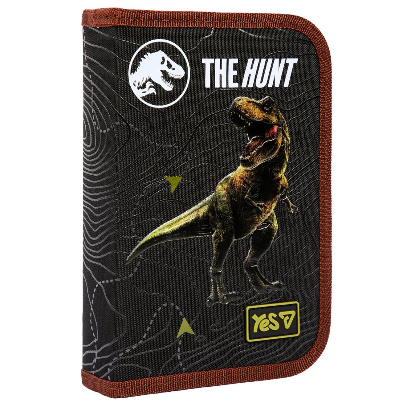 Пенал школьный жесткий YES одинарный без клапана Jurassic World. Dino HP-02 (533726)