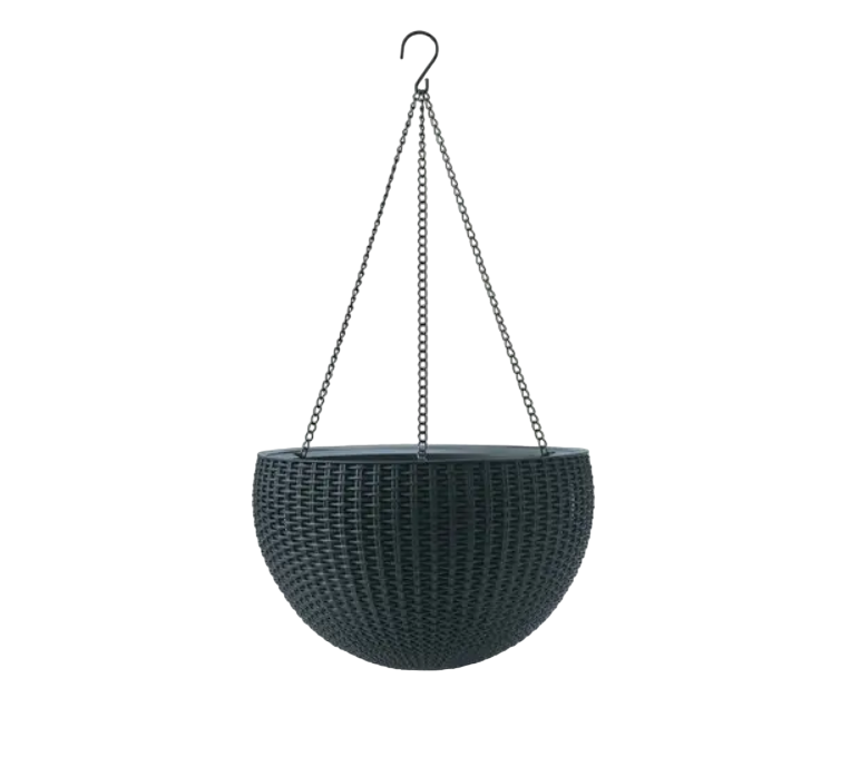 Горщик підвісний Keter Rattan Style Hanging Графітовий (229545)