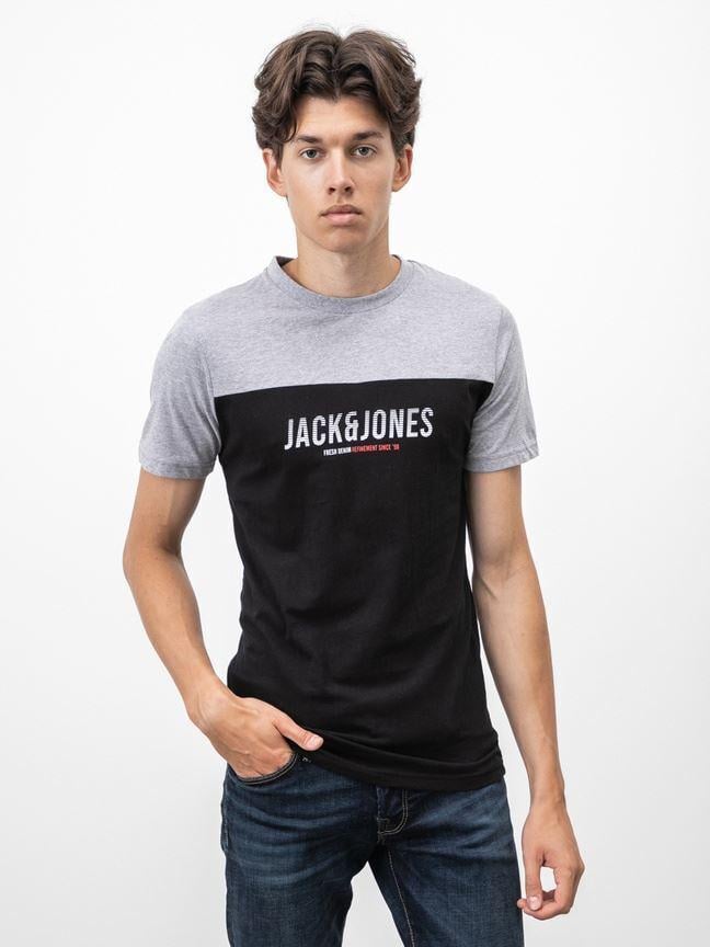 Футболка Jack & Jones 12211245x18 мужская S Черно-серый (191664)