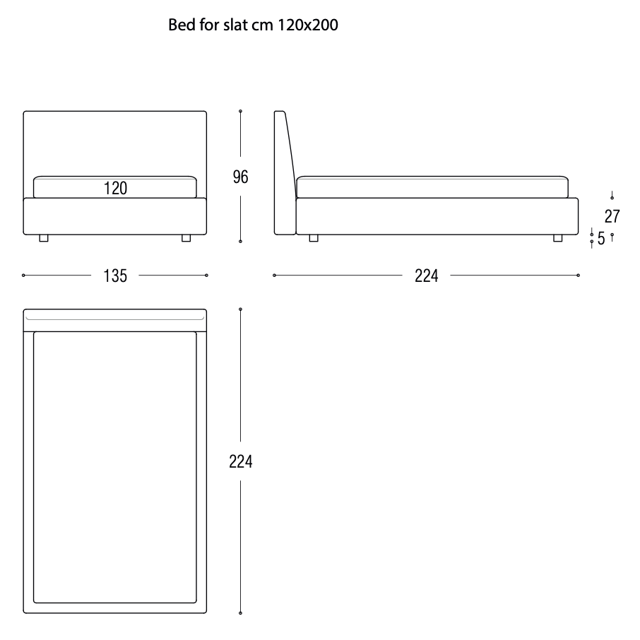Кровать RAY под матрас 120x200 см (RAY120) - фото 8 Кровать RAY под матрас 120x200 см (RAY120) - фото 8