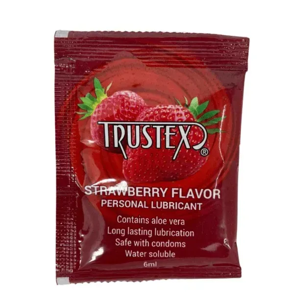 Лубрикант на водной основе Trustex Strawberry со вкусом клубники 6 мл (TR12278)