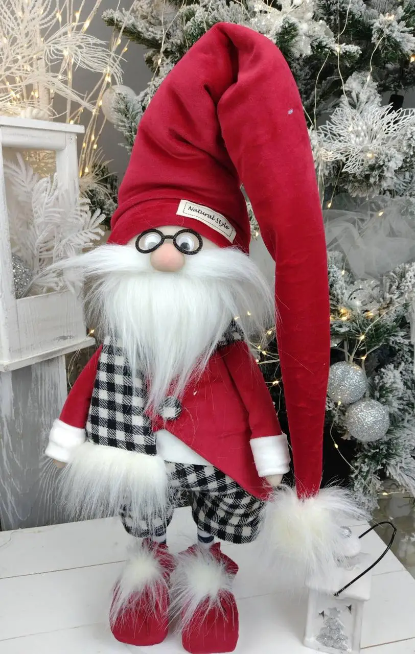 Гном скандинавський VIP інтер'єрний 65 см Червоний (Гном №2) - фото 5 Гном скандинавський VIP інтер'єрний 65 см Червоний (Гном №2) - фото 5