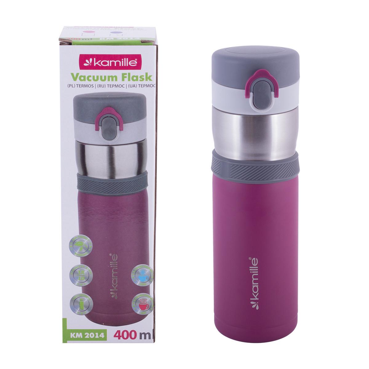 Термокружка Kamille KM-2014-RD 400 мл Красный (13729344) - фото 3 Термокружка Kamille KM-2014-RD 400 мл Красный (13729344) - фото 3