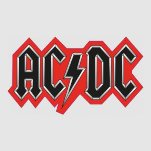 Стикер AC/DC Vintage 50x28,8 см Красный с черным (21559998)