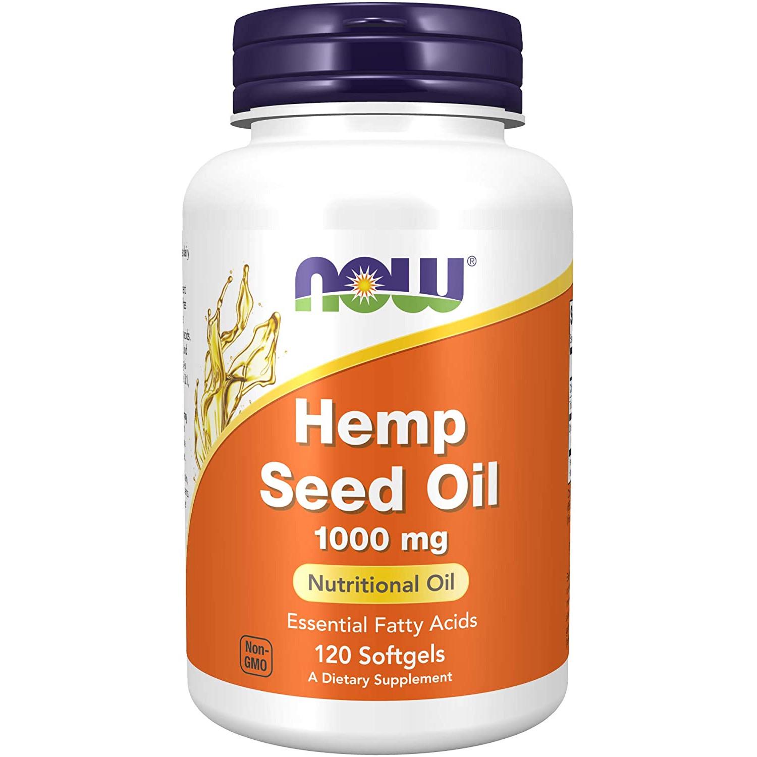 Комплекс для профілактики тиску та кровообігу NOW Foods Hemp Seed Oil 1000 mg 120 Softgels