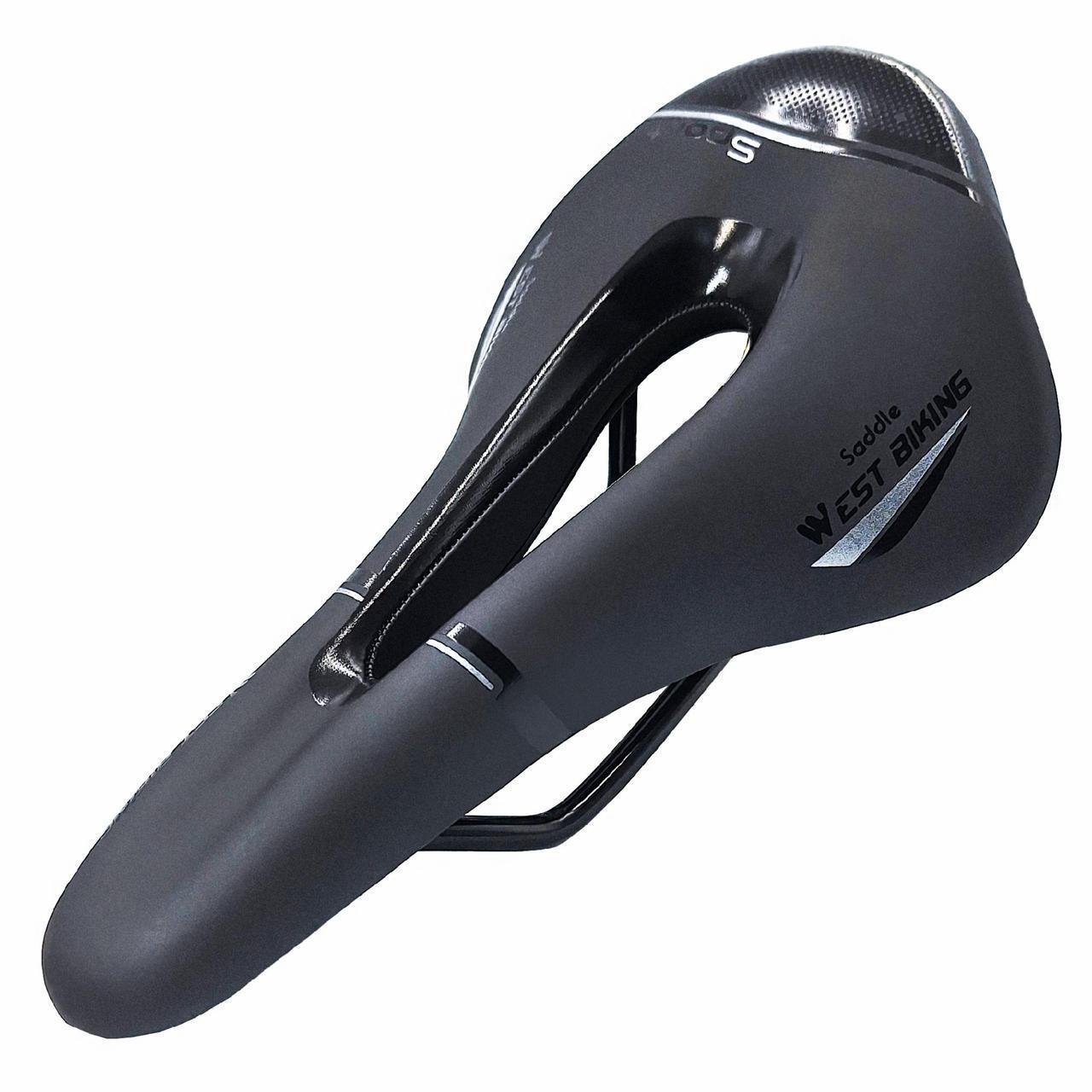 Сідло велосипедне West biking Sport YP0801117 з вентиляційним отвором 25х15 см Чорний (G0001270)