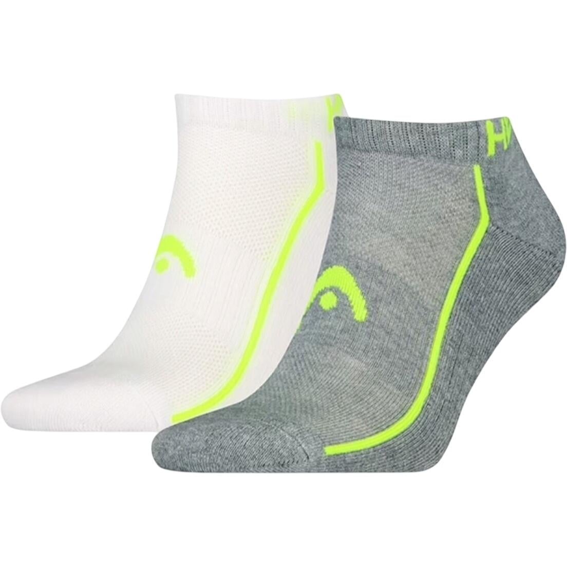 Носки Head ALL SPORTS PERFORMANCE SNEAKER 2P 701229023-004 2 пары р. 39-42 Лаймовый/Серо-лаймовый (56955-115)