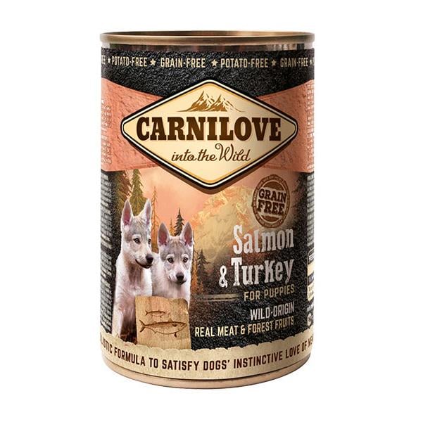 Корм влажный для щенков Carnilove Puppy k с лососем и индейкой 400 г (100130\529254)