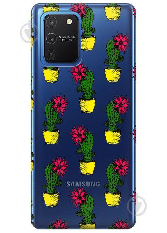 Прозрачный силиконовый чехол iSwag для Samsung Galaxy S10 Lite с рисунком - Кактусы (KS3453) Прозрачный силиконовый чехол iSwag для Samsung Galaxy S10 Lite с рисунком - Кактусы (KS3453)