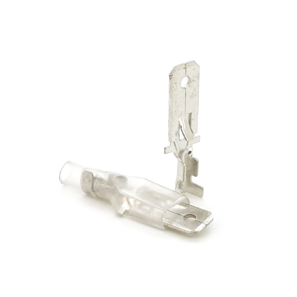 Клемма F2 папа 0,5-2,5 мм² изолирована с силиконовым колпачком 6,3 мм 100 шт. (YUT_V11630)