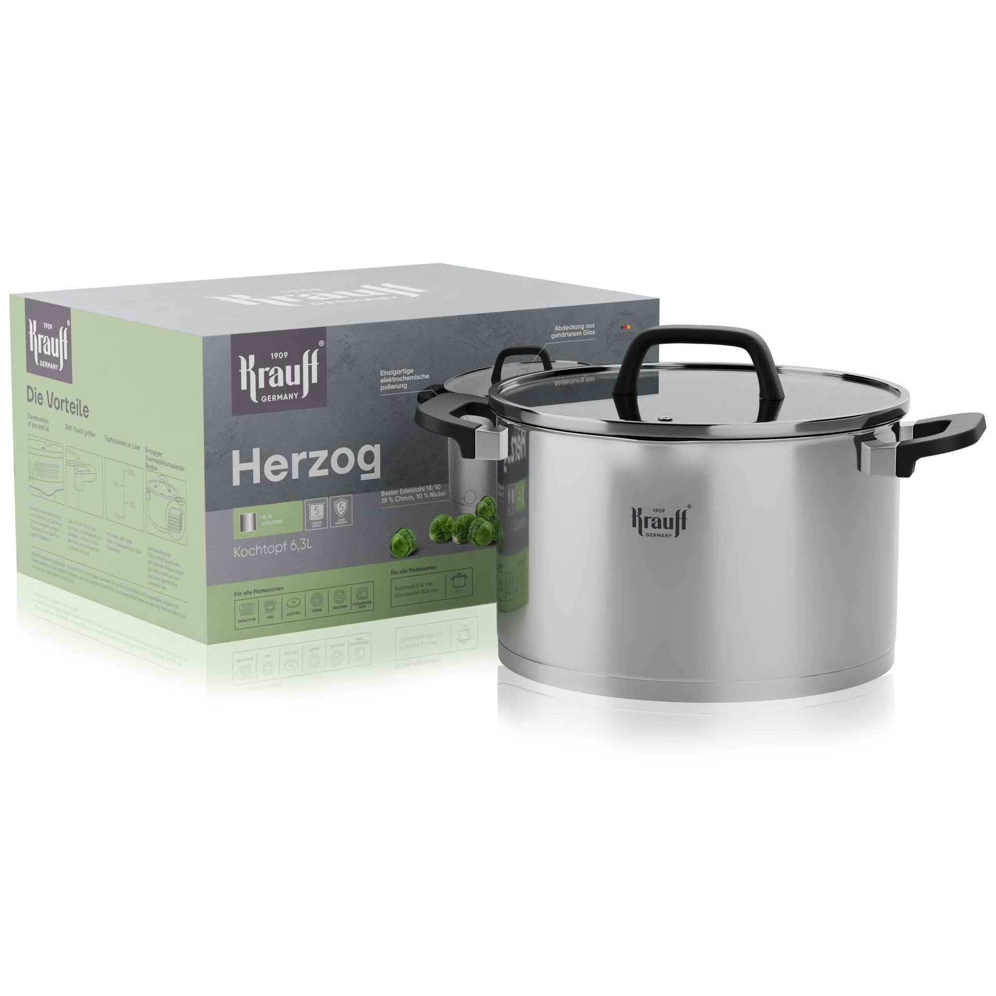 Каструля Krauff Herzog з кухонними аксесуарами 6,3 л (28729) - фото 2 Каструля Krauff Herzog з кухонними аксесуарами 6,3 л (28729) - фото 2