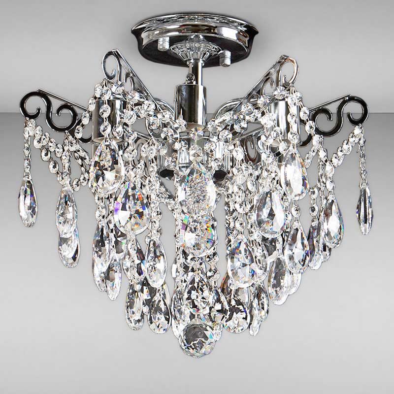 Люстра хрустальная потолочная LightHouse SH-17017/6 CR 410х410х420 E27 хром (16081)