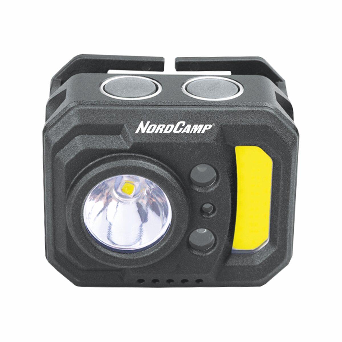 Фонарь налобный Nord Camp 140+130 Lm 3 W XPE+3 W COB/850 mAh/с сенсором Бело-красный - фото 2