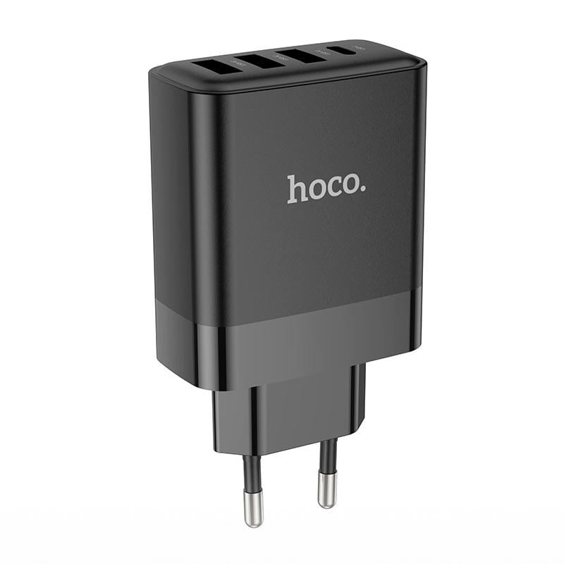 Зарядний пристрій мережевий Hoco C127A Intelligent four-port 45W 3A PD/QC - фото 1