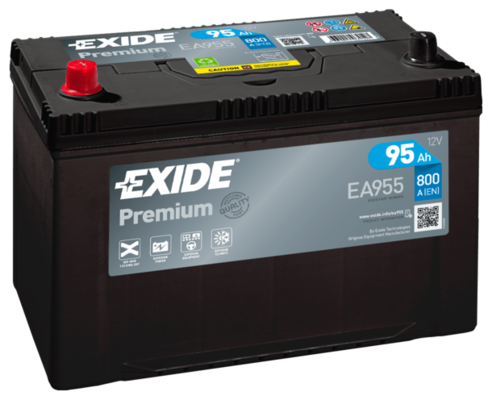 Аккумулятор для легкового автомобиля EXIDE PREMIUM JIS EA955 95 Ah 12V (18073420)