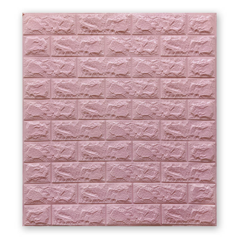 Самоклеюча 3D панель Sticker Wall 700x770x7 мм Рожева цегла (00186)