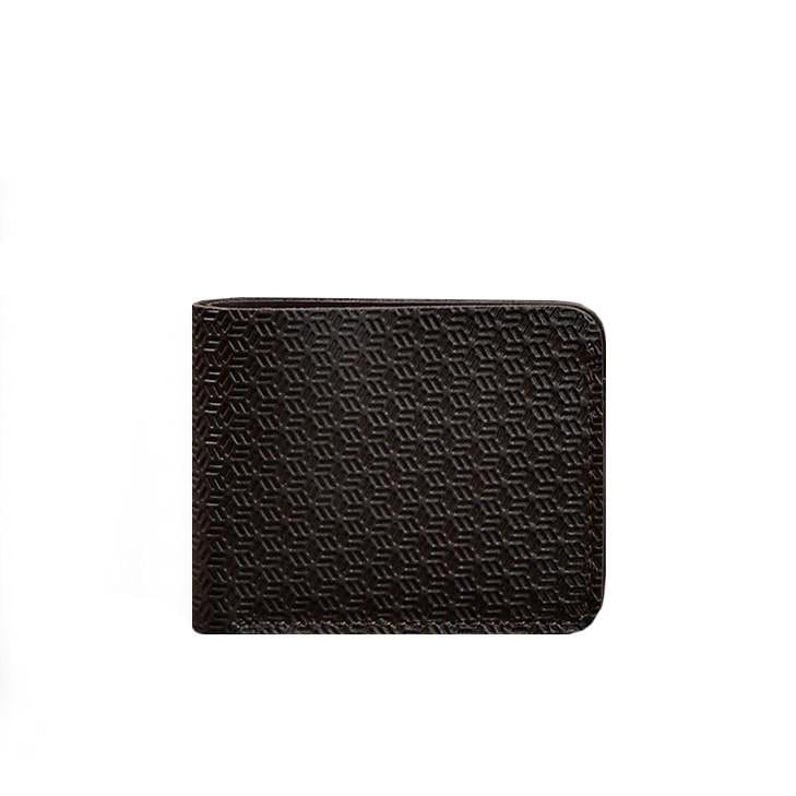 Портмоне шкіряне 4.4 з затискачем краст карбон Темно-коричневий (A-028358)