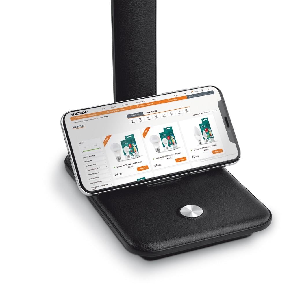 Лампа LED TITANUM 10W 3000-6000K 220V чорна VIDEX TLTF-009B - фото 3