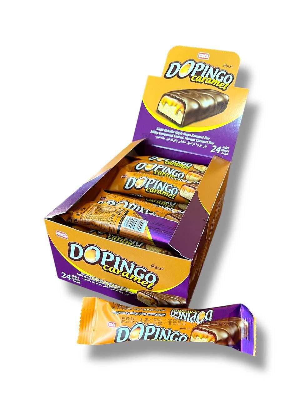 Батончики шоколадные Cici DOPINGO Caramel Карамель 24 шт. (00000006375)