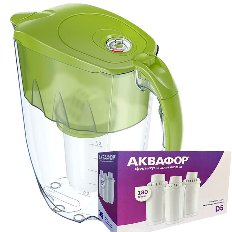 Фильтр-кувшин Аквафор Арктик с тремя модулями D5 Лимонный (1847766356)