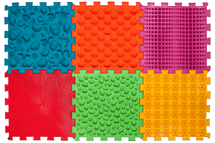 Развивающий коврик массажный Ortek 6 эл. 27x28 см (OR00001465)