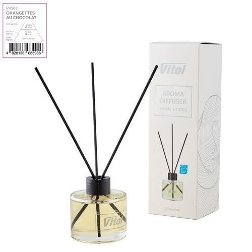 Аромадифузор Vitol Home Sticks Orangettes au Chocolat 130 мл (00000063211) - фото 2 Аромадифузор Vitol Home Sticks Orangettes au Chocolat 130 мл (00000063211) - фото 2
