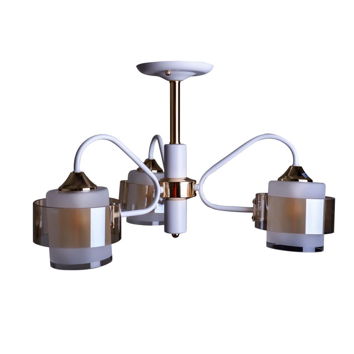 Люстра LK-729S/3 E27 WH+FG Люстра LK-729S/3 E27 WH+FG