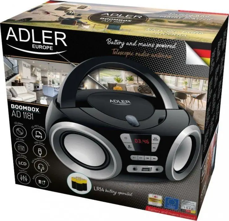 Радиоприемник Adler AD 1181 CD-MP3 USB (11759901) - фото 6