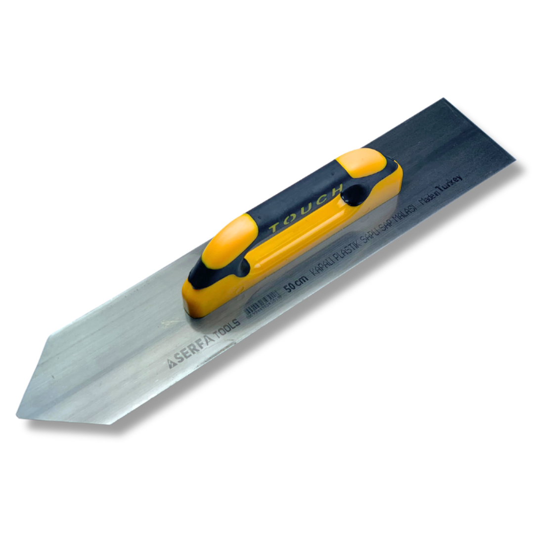 Гладилка для підлоги Floor Finishing Trowel/Closed Touch Handle з гострим кутом 50 см Жовтий (301)