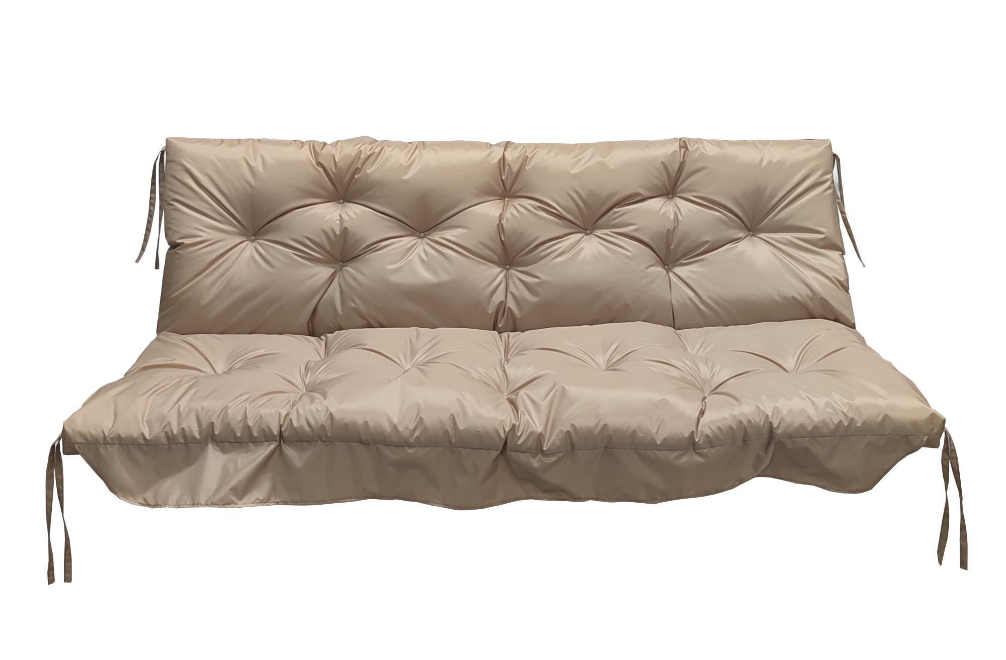 Матрас для качели водоотталкивающий eGarden LOFT 180x110x8 см стеганый Бежевый (5560)