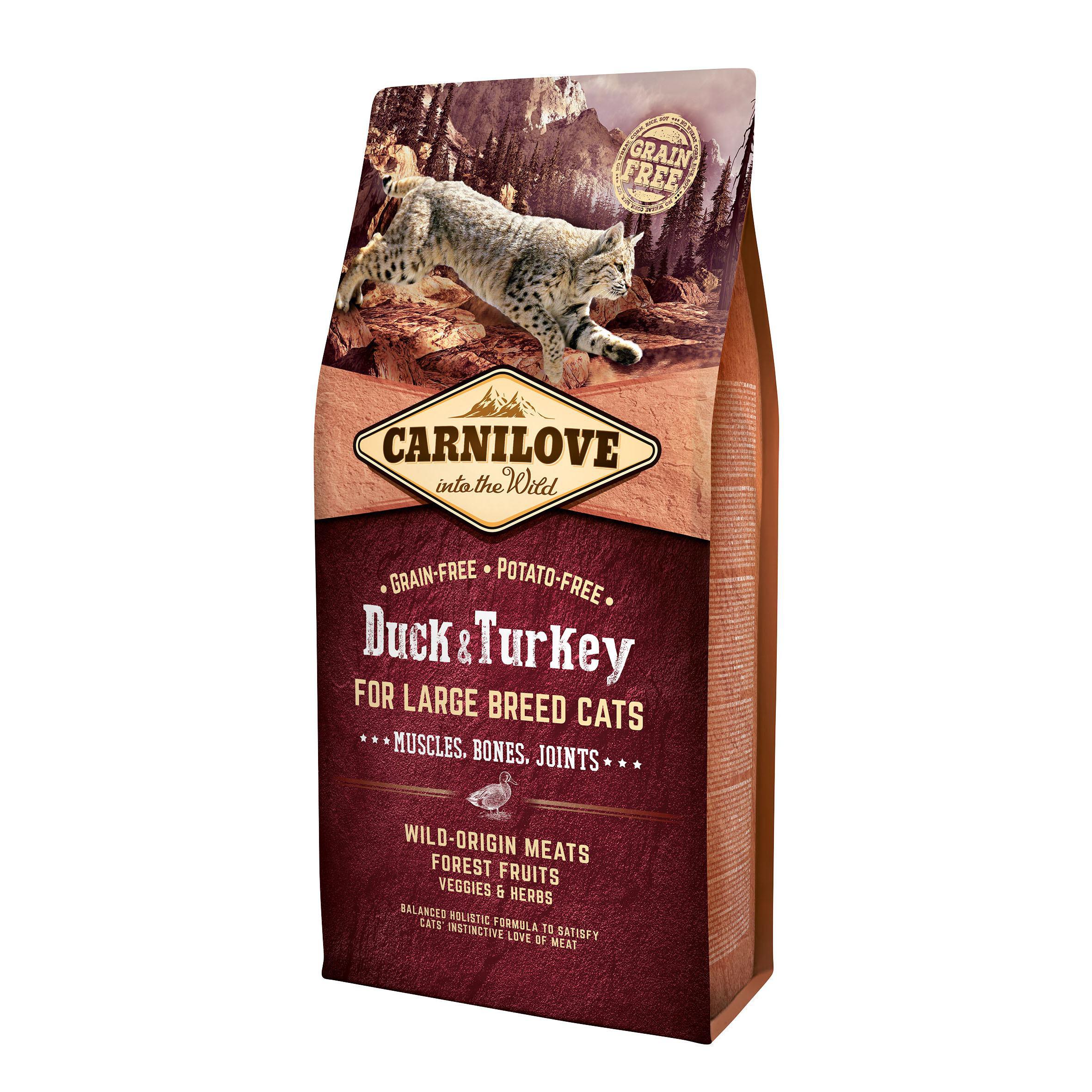 Корм сухий Carnilove Cat Large Duck & Turkey с уткой и индейкой