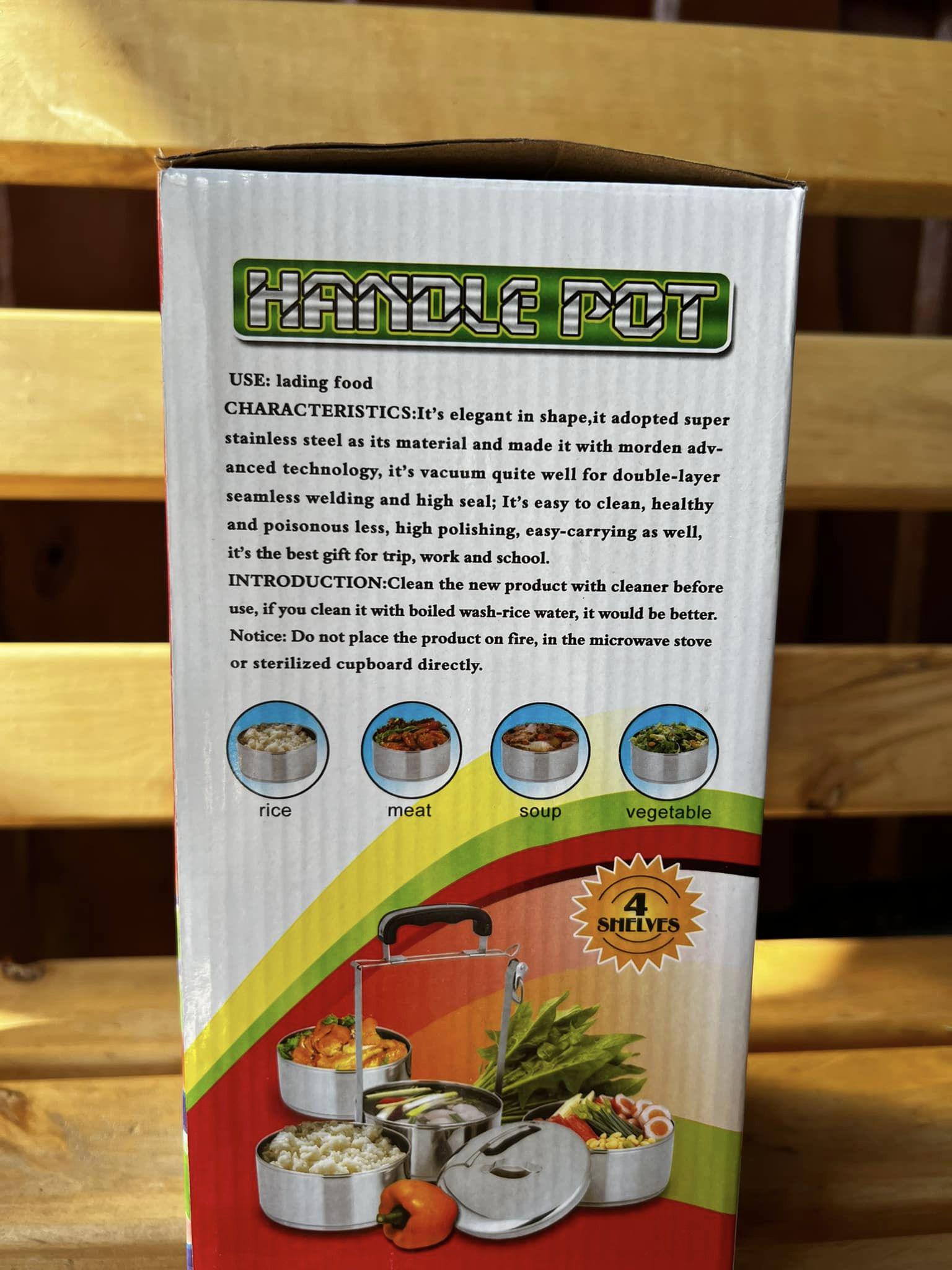 Ланч-бокс для їжі Stenson R29554 металевий 4 контейнера - фото 6 Ланч-бокс для їжі Stenson R29554 металевий 4 контейнера - фото 6