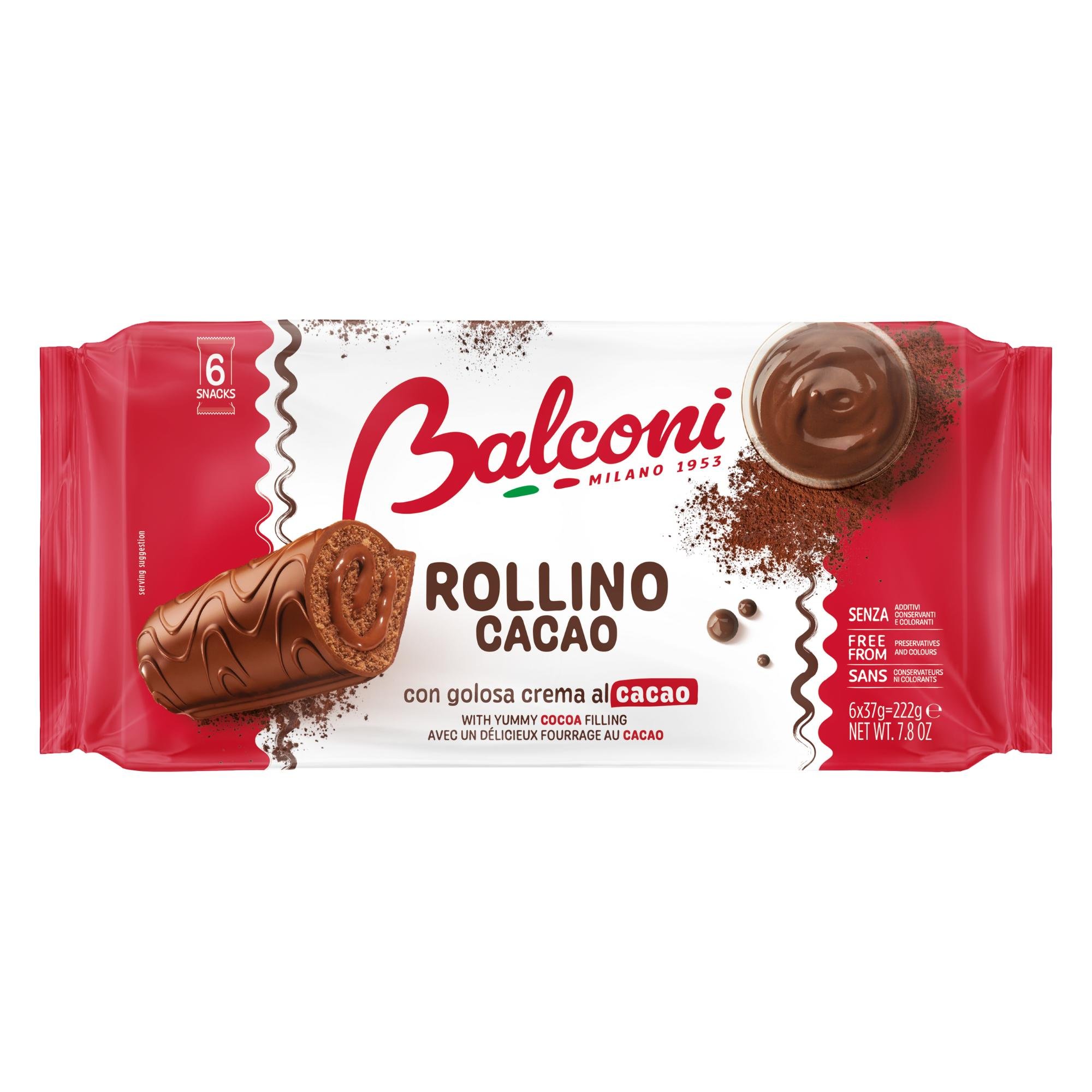 Рулет BALCONI ROLLINO з какао 222 г (26595912)