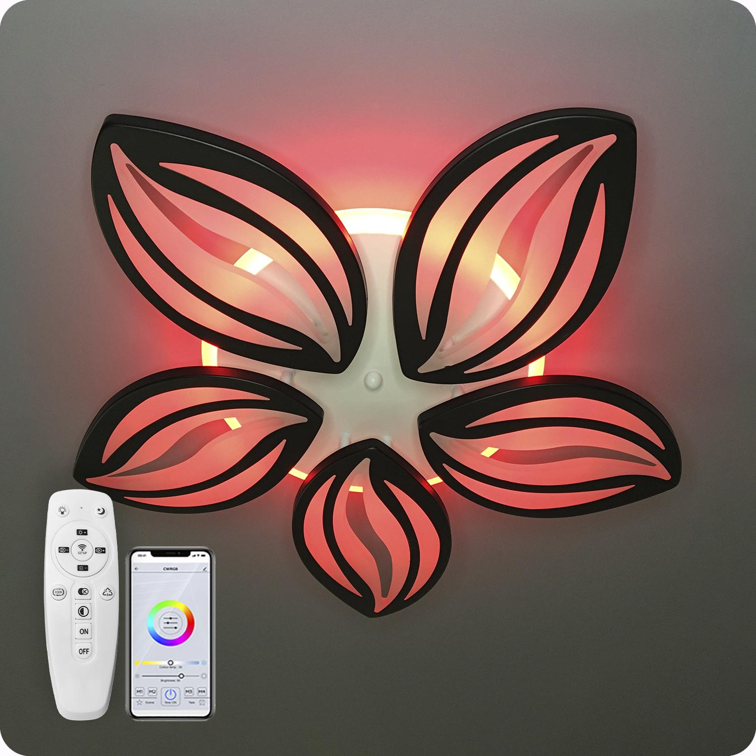 Люстра світлодіодна 517 Dlight 3color з пультом 95 Вт Чорний (01519) - фото 7 Люстра світлодіодна 517 Dlight 3color з пультом 95 Вт Чорний (01519) - фото 7