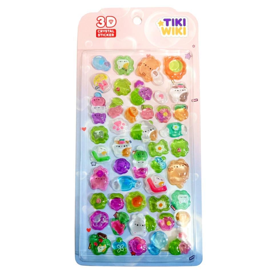 Набір 3D-наклейок Тики котики в саду Tiki Wiki серії Crystal Кольоровий (TN-162-N-139)
