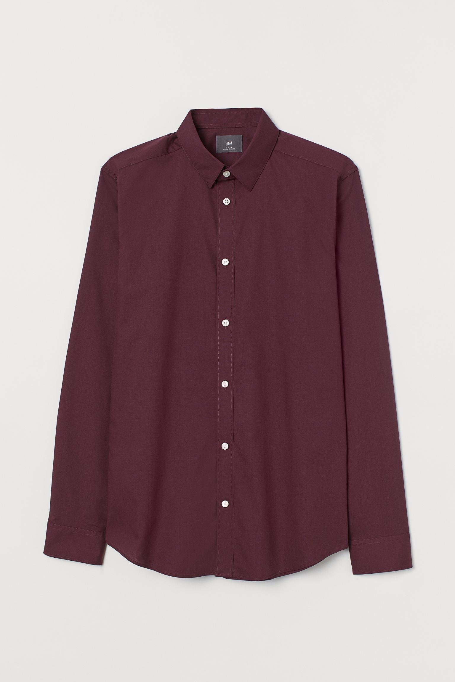Рубашка с длинным рукавом XS Бордовый (7817582wer)