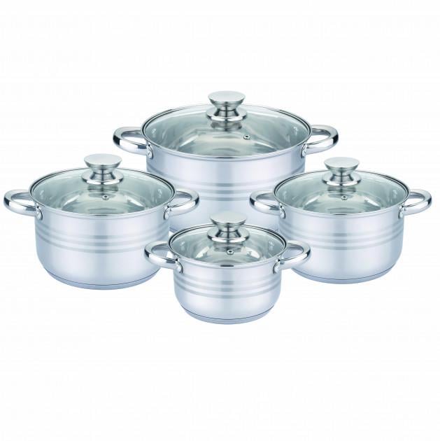 Набор кастрюль с индукционным дном Unique UN-5032 8 пр.