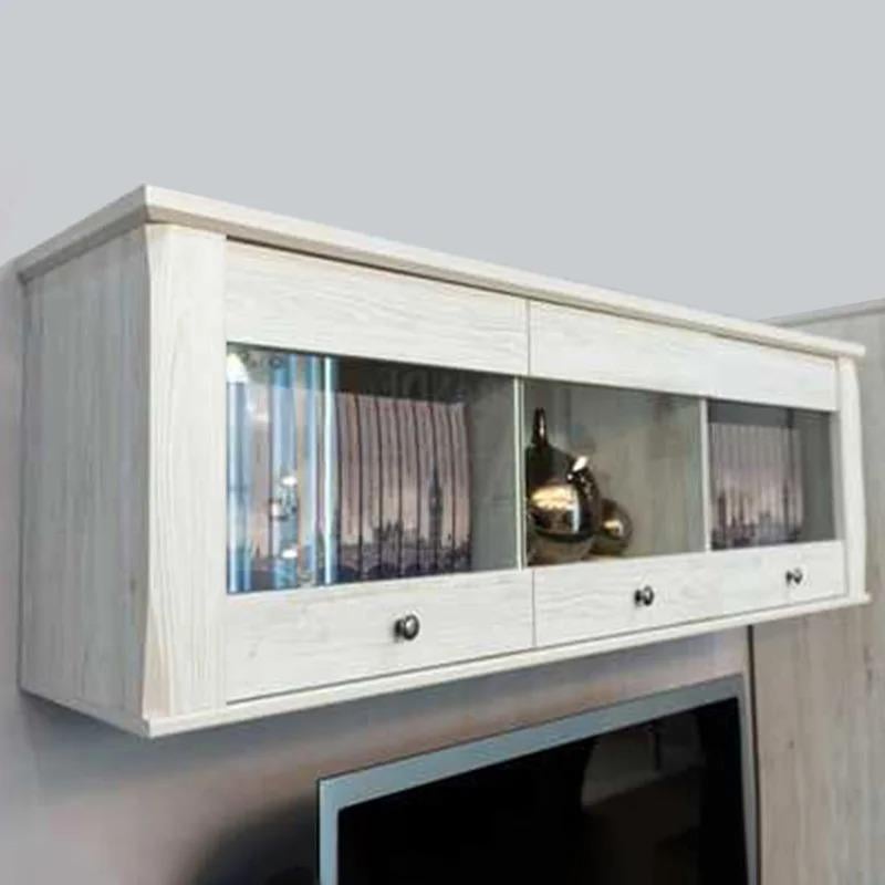 Вітрина-полиця навісна Gerbor Граф SFW3W 1560х330х495 ДСП Аляска