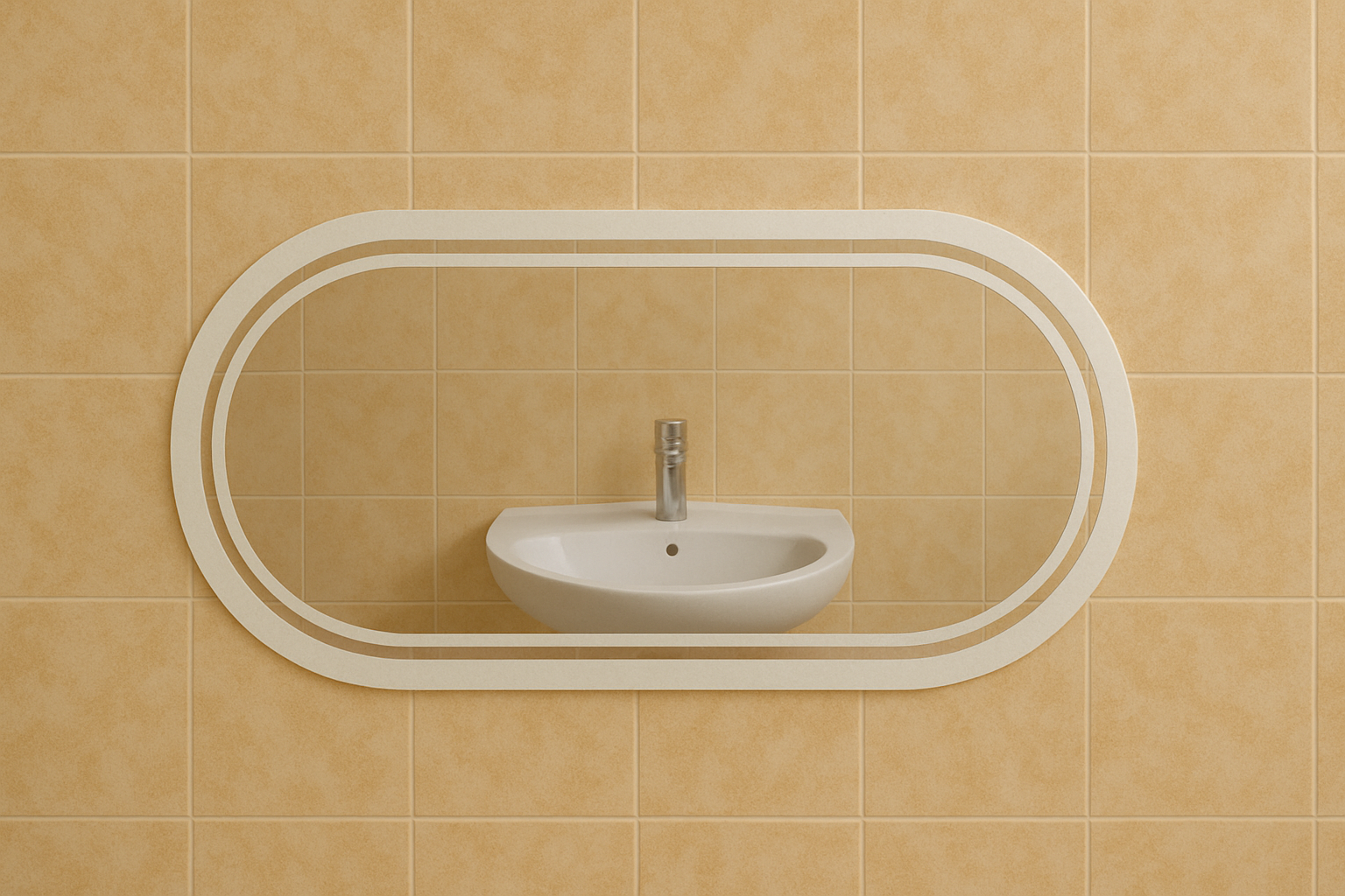 Зеркало овальное MPS-37 70х90 см без подсветки пескоструйное