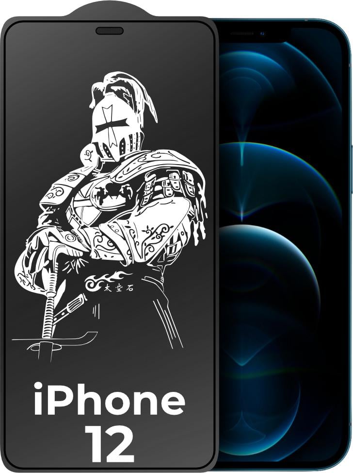 Защитное стекло King Fire iPhone 12 Full Glue Black (24287)