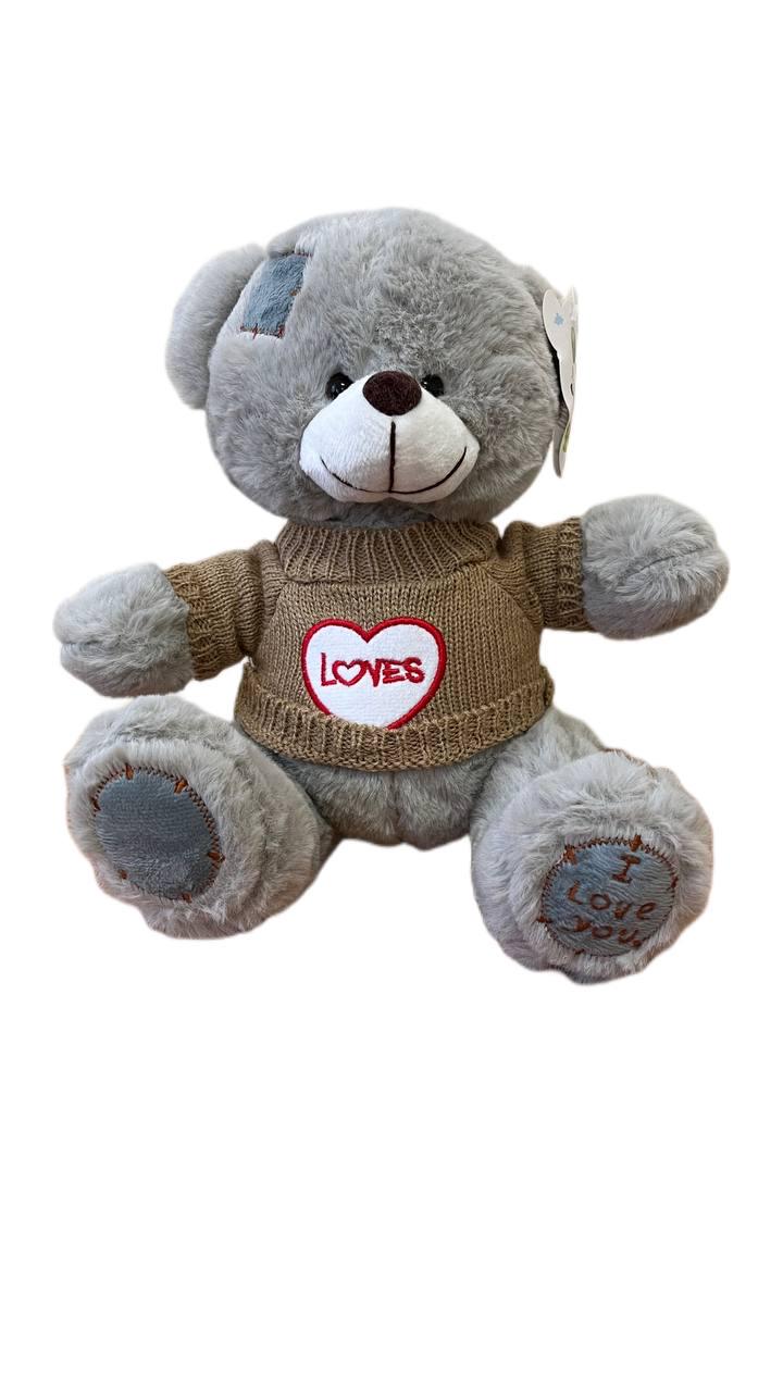 Мягкая игрушка плюшевая Мишка Тедди 22 см Серый