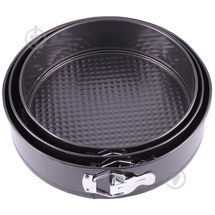 Набір роз'ємних форм для випікання UKC 24/26/28 см Чорний (D1010050012) - фото 2 Набір роз'ємних форм для випікання UKC 24/26/28 см Чорний (D1010050012) - фото 2