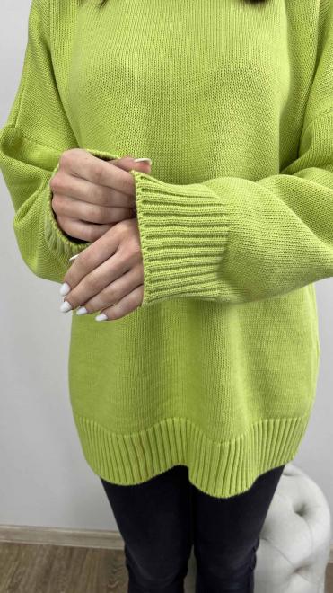 Джемпер жіночий ART KNIT Sofia oversize Яблуневий - фото 4 Джемпер жіночий ART KNIT Sofia oversize Яблуневий - фото 4