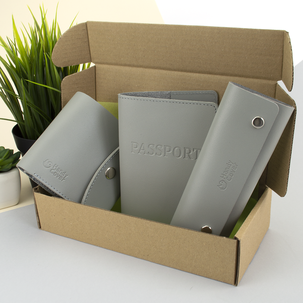 Подарочный набор женский Handycover №54 3 предмета Серый