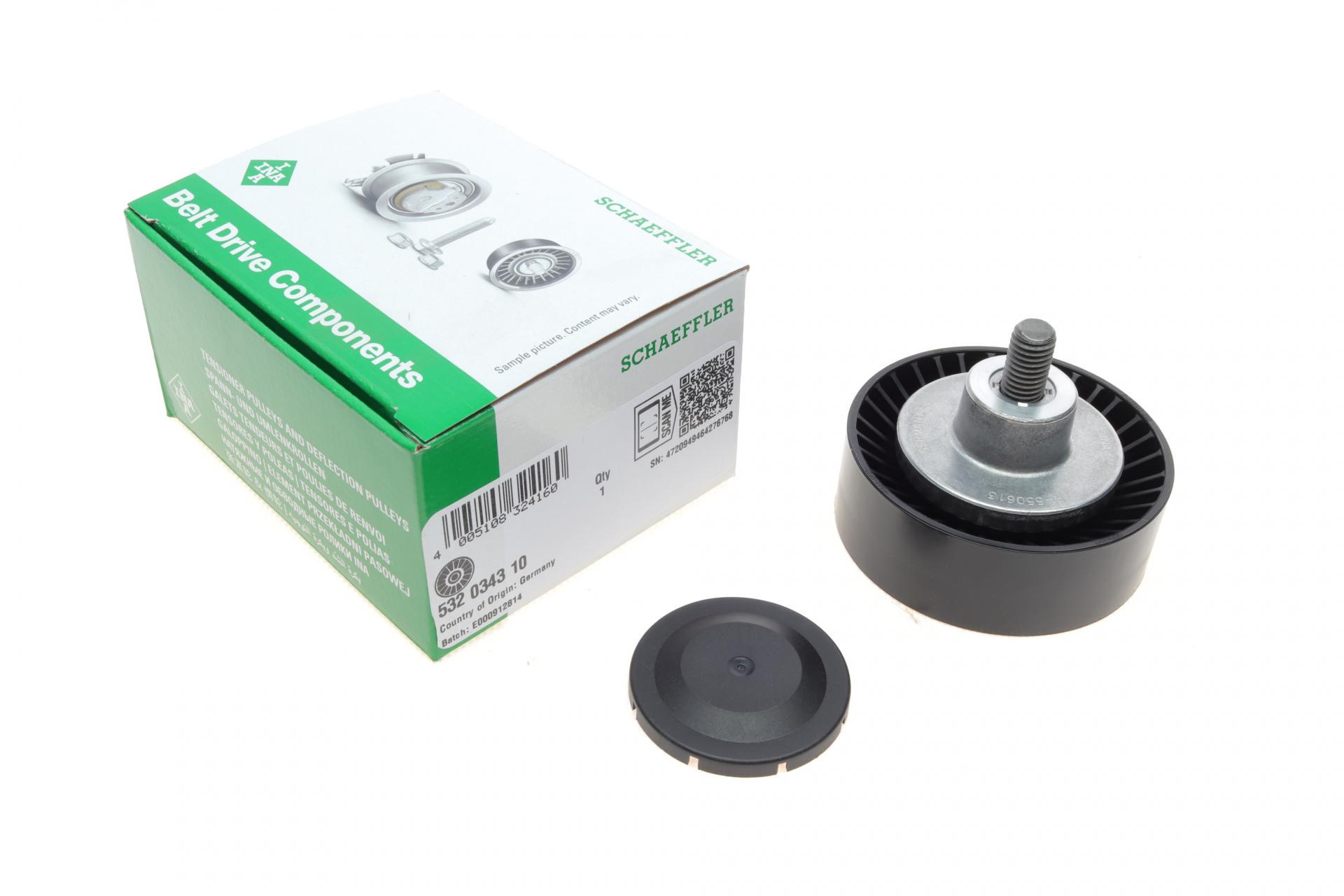 Ролик генератора INA 532 0343 10 BMW 5 E60/E61/7 E65/E66/E67/X3 E83 2.2/2.5/3.0 03 паразитный 75x26 M54