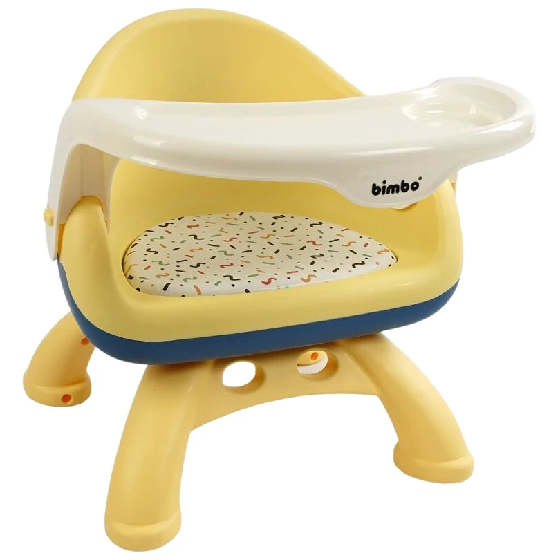 Стульчик детский для кормления Bimbo BM-93497 со съемным столиком из пластика 45х37х38 см Желтый (150-7-169119)