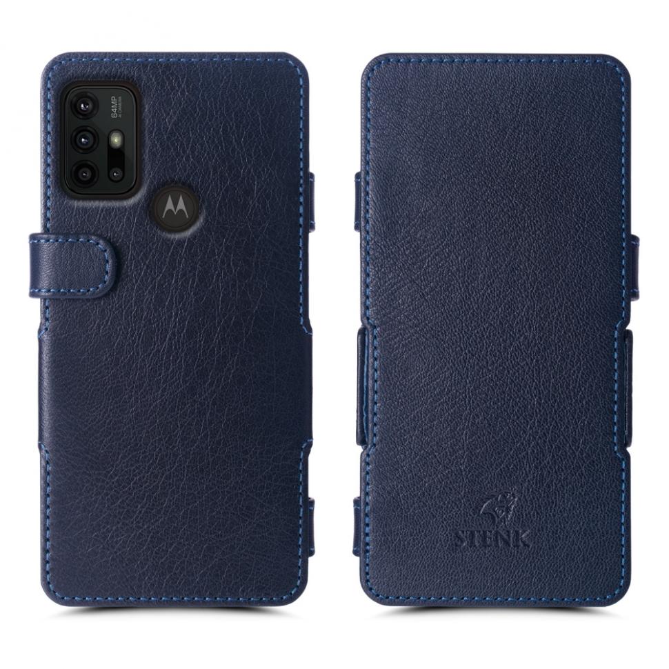 Чехол книжка Stenk Prime для Motorola Moto G30 Синий (69775)